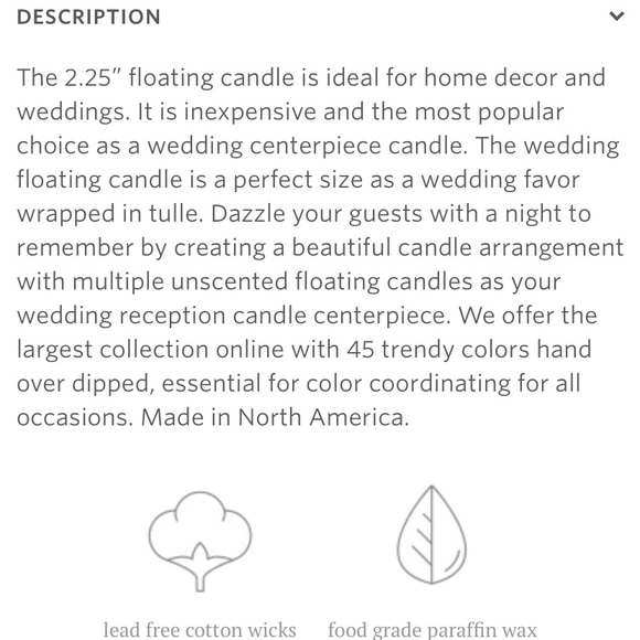 New in Box Set of Six 2.25” Ivory Yummi Floating Candles - Picture 4 of 5